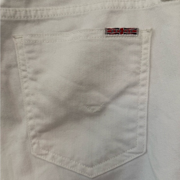NEW Hudson Muse Crop Skinny 5โ Cuff White Jeans - Picture 7 of 12